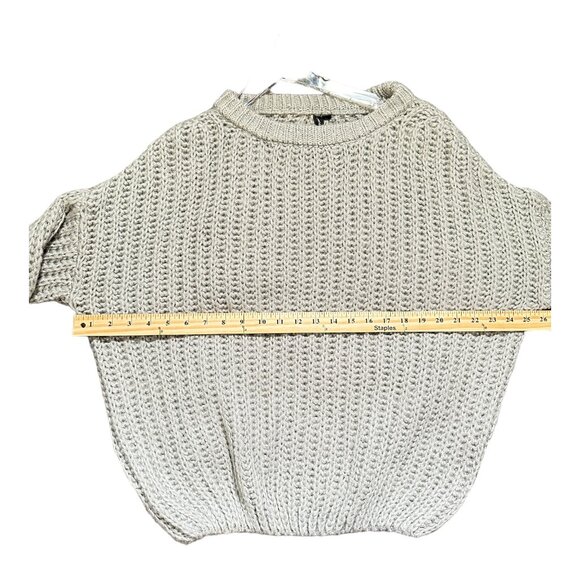 Moon & Madison Knit Sweater Grey & Metallic Silver Cardigan Size M - Picture 6 of 10